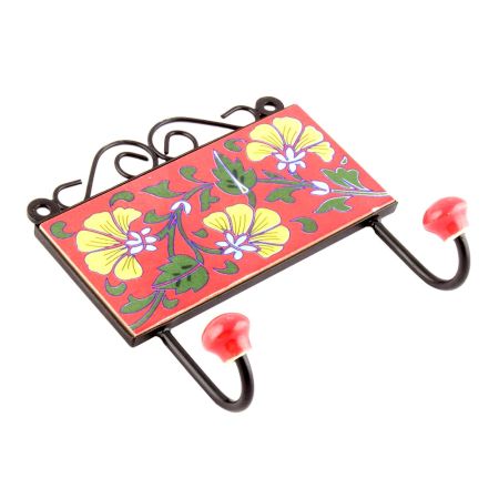 Red And Yellow Floral Tiles Hooks Online